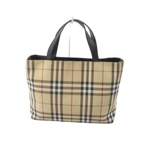 Authentic Burberry Tan and Black Checkered Tote